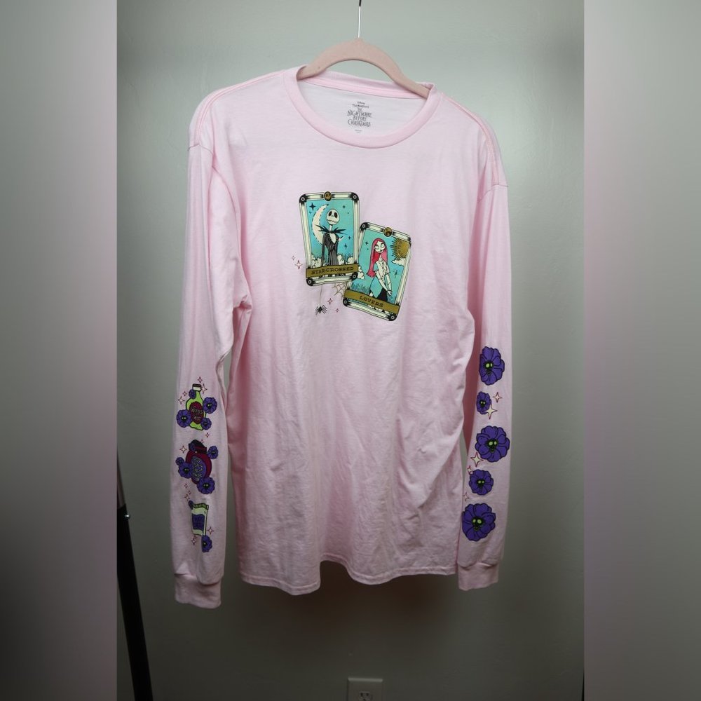 Disney Nightmare Before Christmas Jack & Sally Tarot Long Sleeve Shirt L - Picture 4 of 12